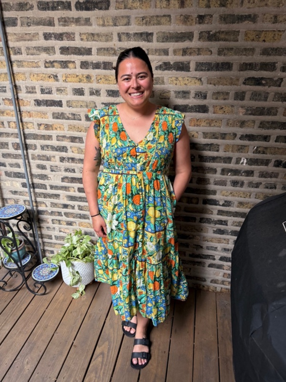 Anthropologie Peregrine Flutter Sleeve Maxi Dress - Picture 2 of 11